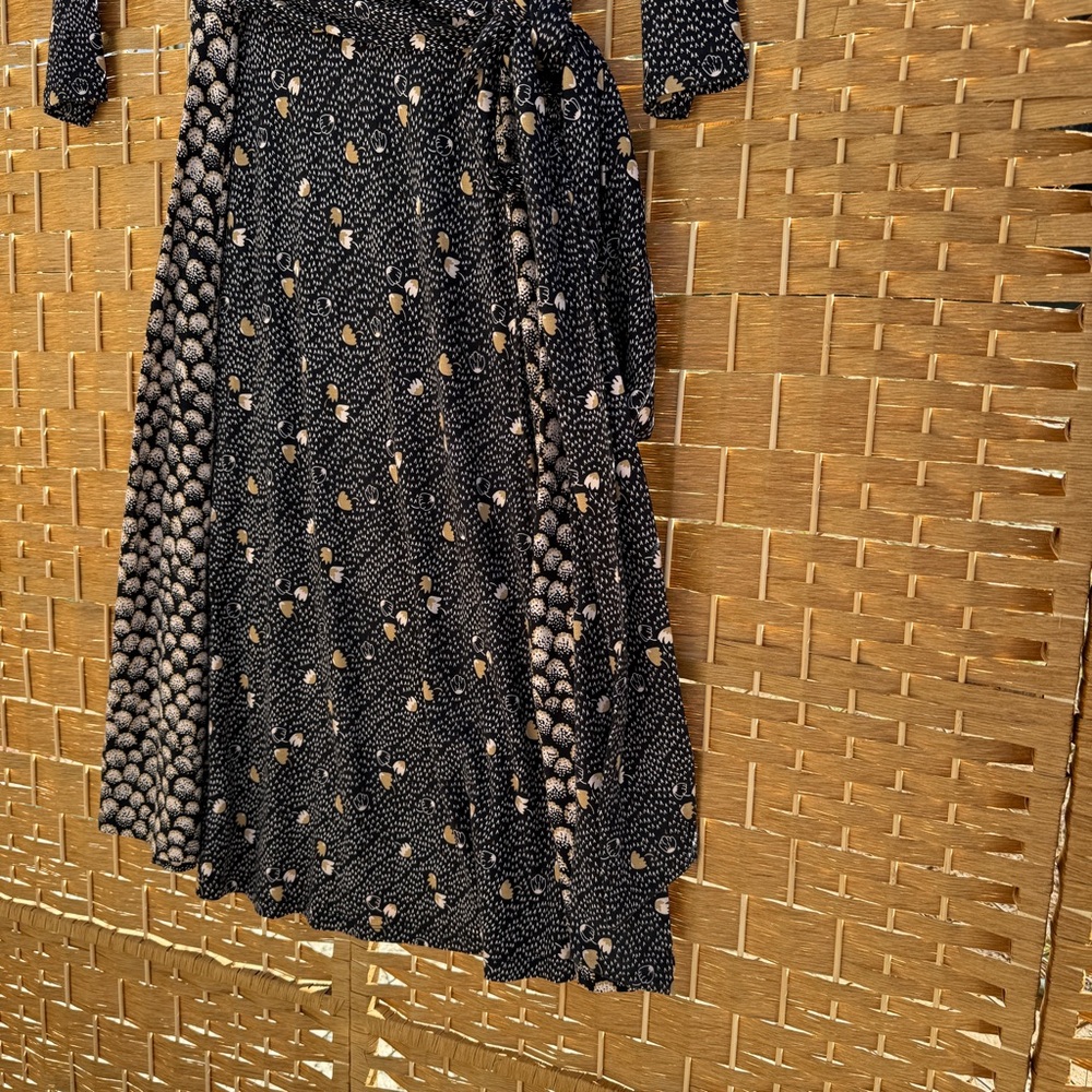 Boden Dress Black Anna Hotchpotch Midi‎ Dress Women's Size 8 - Picture 4 of 8